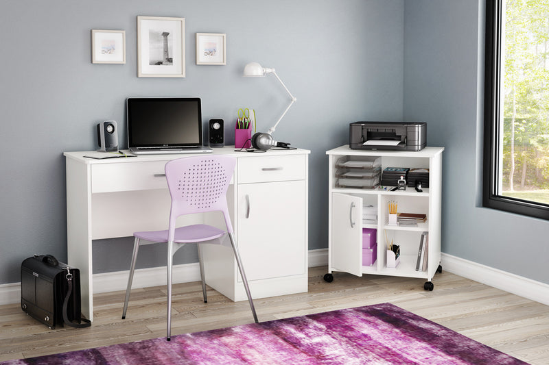 Axess Rangement A Imprimante - Blanc Solide