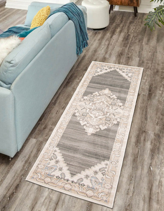 Carpette longue Addie beige - 2 pi 8 po x 8 pi 2 po  