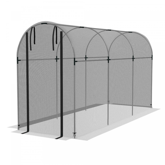 Outsunny Cage De Culture, Tente De Protection Des Plantes De 4' X 12', Noir