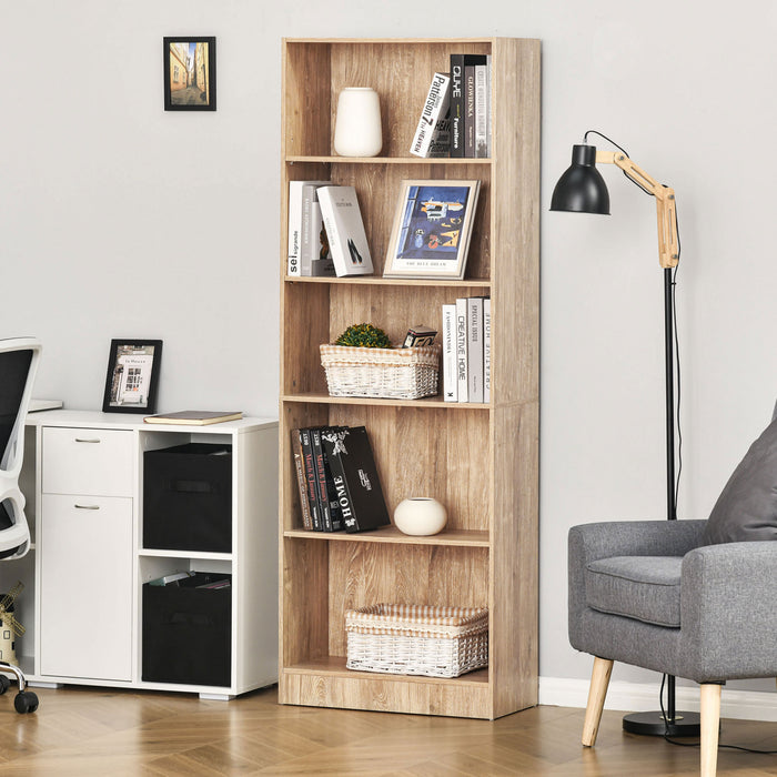 HOMCOM Bibliotheque 5 Niveaux Presentation Armoire Etagere