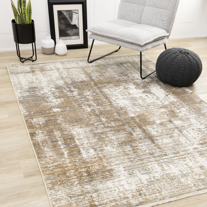 Tapis Sydney brun creme gris vieilli, 7'10\" x 10'2\"
