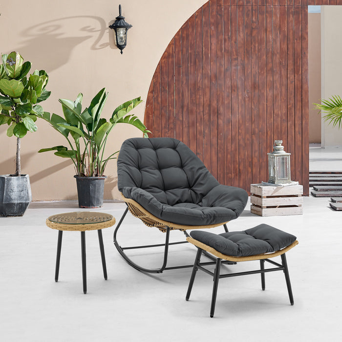 Ensemble moderne Benson de 3 fauteuils lounge en gris