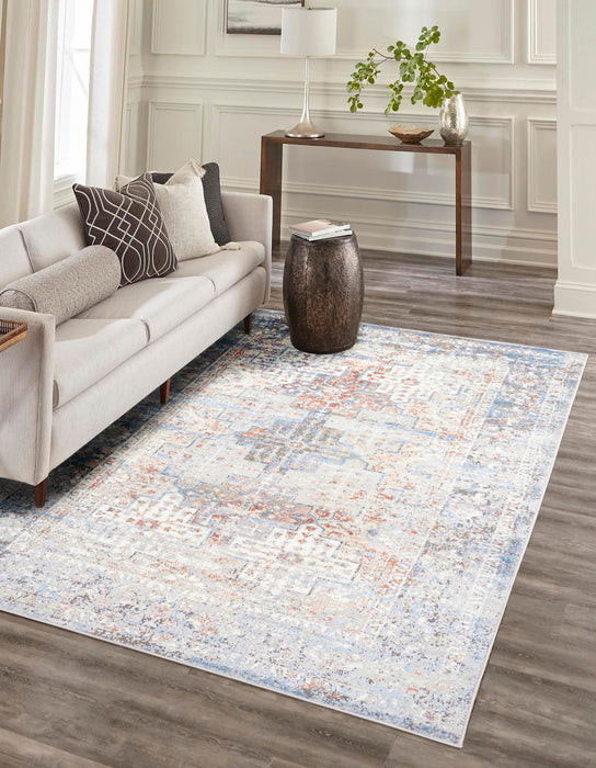 Tapis Traditionnel Leila 5'0\" x 8'0\" en Ivoire