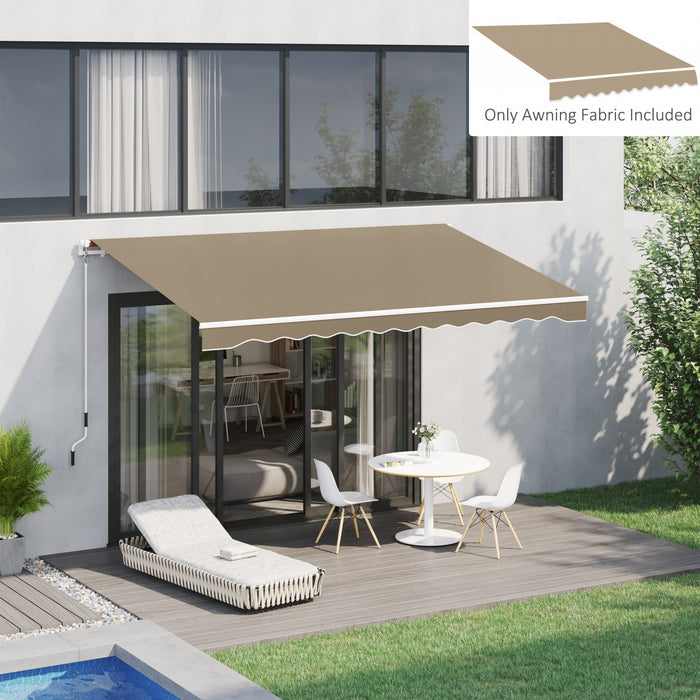 Outsunny Toile De Remplacement Pour Auvent Retractable De 13' X 8', Beige