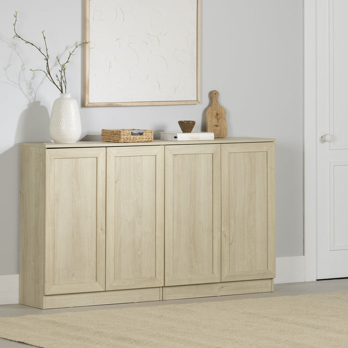 Arum Ensemble De 2 Buffets Avec Tablettes Chene Blanchi, De Meubles South Shore