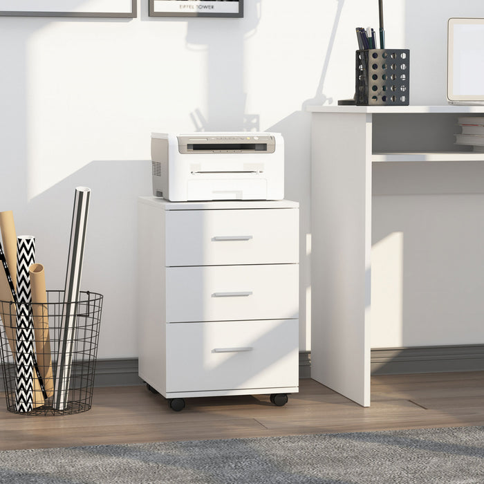 Vinsetto Classeur A 3 Tiroirs Avec Serrure Et Cles Pour Bureau
