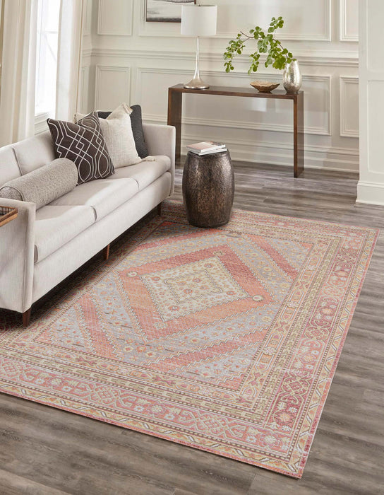 Tapis Traditionnel Poppy 5'3\" x 7'3\" en Rose
