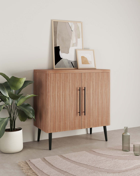 Jodie – Cabinet d’appoint cannele mi-siecle moderne 31\" en erable