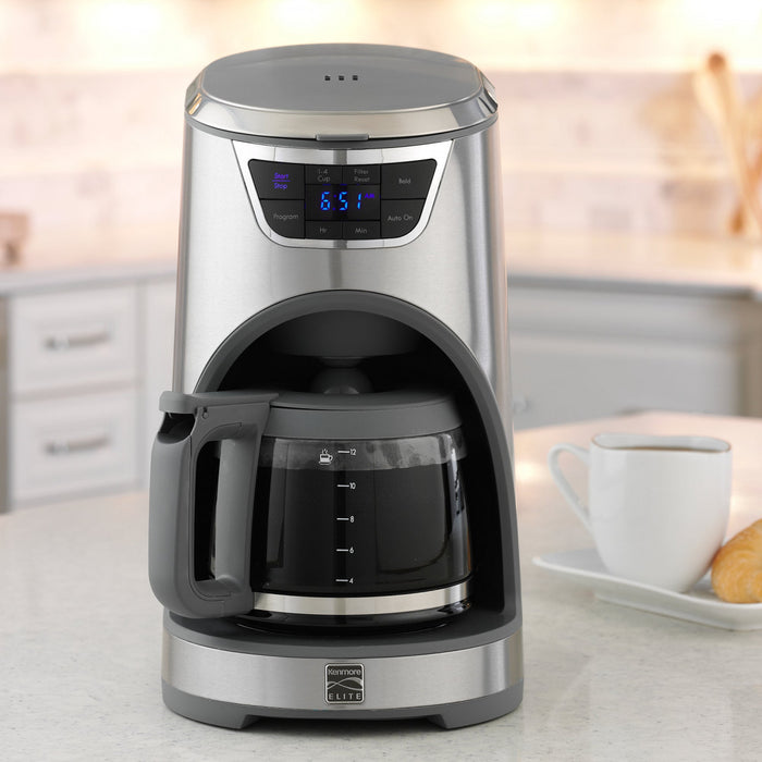 Cafetière goutte-à-goutte Kenmore Elite de 12 tasses, acier inoxydable - KKECM12SS