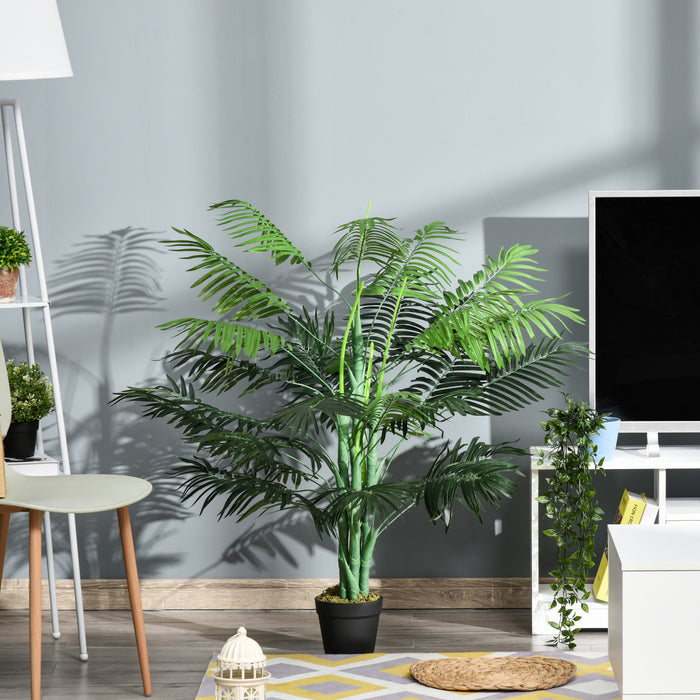 Outsunny Palmier Tropical Artificiel 122cm Faux Plante Realiste