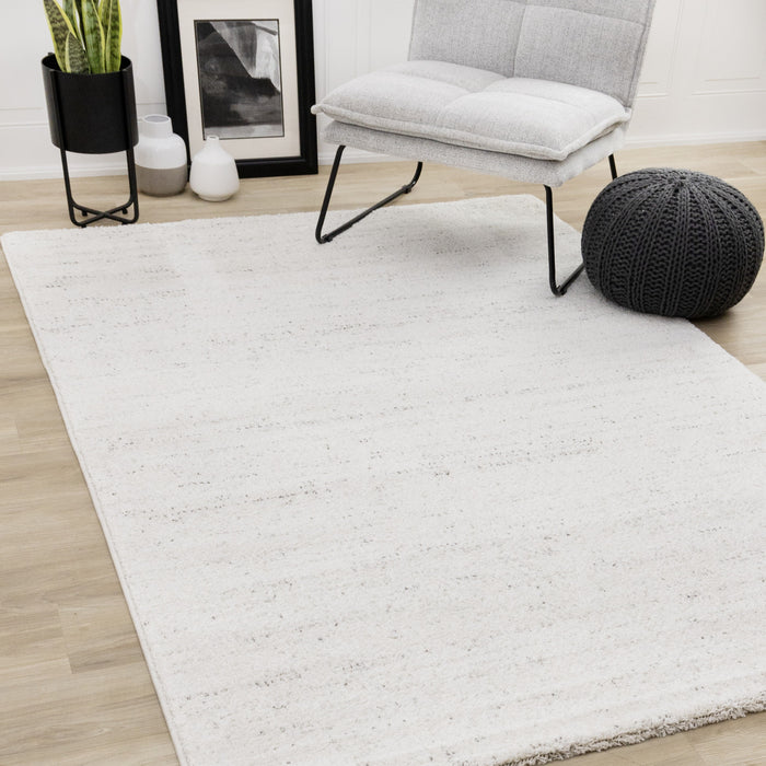 Tapis Surrey mouchete blanc gris, 7'10\" x 10'10\"