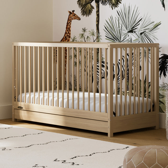 Graco Teddi Lit de bebe convertible 5-en-1 avec tiroir - Bois clair