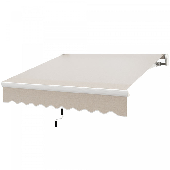 Store Retractable Manuel pour Terrasse 250 x 200 cm, Protection Solaire, Beige