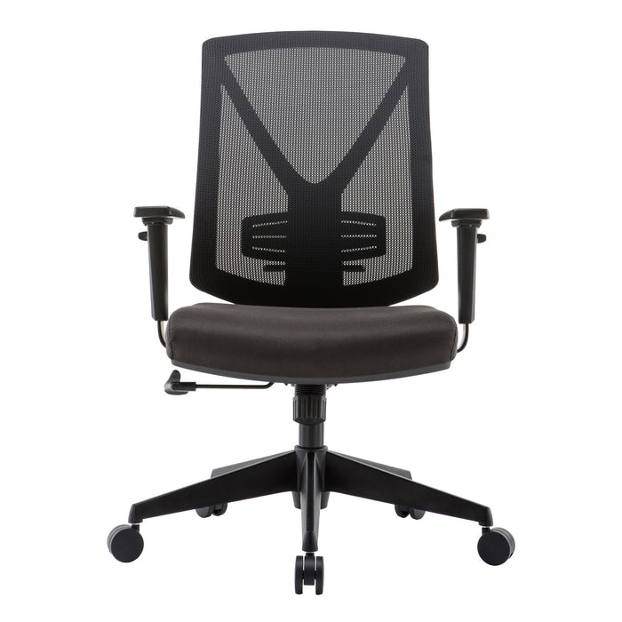 TygerClaw Fauteuil de Bureau en Maille Respirante a Dossier Mi-Haut avec Support Lombaire