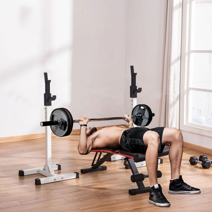 Soozier Support De Squat De Puissance Stable Et Reglable Portable
