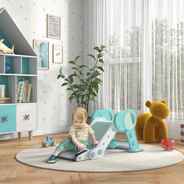 Qaba Toboggan D'interieur Pliable Pour Enfants Pour Garcons Et Filles De 1,5 A 3 Ans, Vert