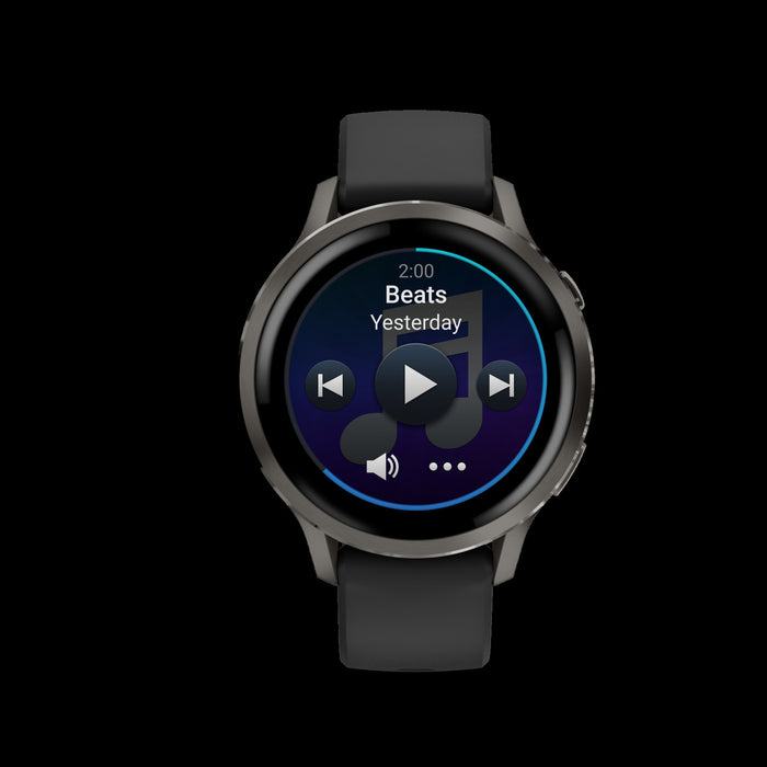 Montre connectee Garmin Venu 4 41mm Slate Black GPS - Vetements d'entrainement, frequence cardiaque, suivi du stress, suggestions d'entrainement, preparation a l'entrainement, sessions mixtes