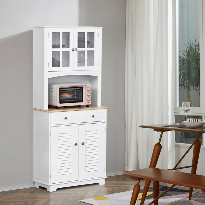 HOMCOM Buffet Cuisine Cotier Vaisselier Armoire Salle a Manger