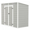 Outsunny Abri De Rangement 8' X 4', Remise En Resine Avec Sol, Gris Clair