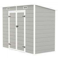 Outsunny Abri De Rangement 8' X 4', Remise En Resine Avec Sol, Gris Clair