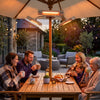 Outsunny Electric Patio Parasol Umbrella Heater, with 3 Heating Panels and Ultra-low Glare, Aluminum Alloy Outdoor Infrared Space Heater with Remote for Pergola, Gazabo, Silver