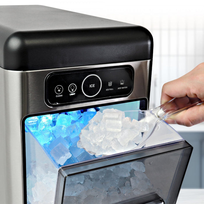Machine a glacons croquants Kenmore en acier inoxydable, 18 kg/24 h