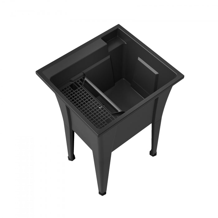 Armoire d’appoint Palary avec cuve pour la buanderie - noire