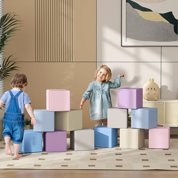 Soozier Blocs De Mousse 12 Pcs, Equipement De Jeu Doux Pour Enfants, Jouets D'escalade Pour Tout-petits, Structures De Jeu Sures Pour Le Developpement De L'apprentissage Des Bebes