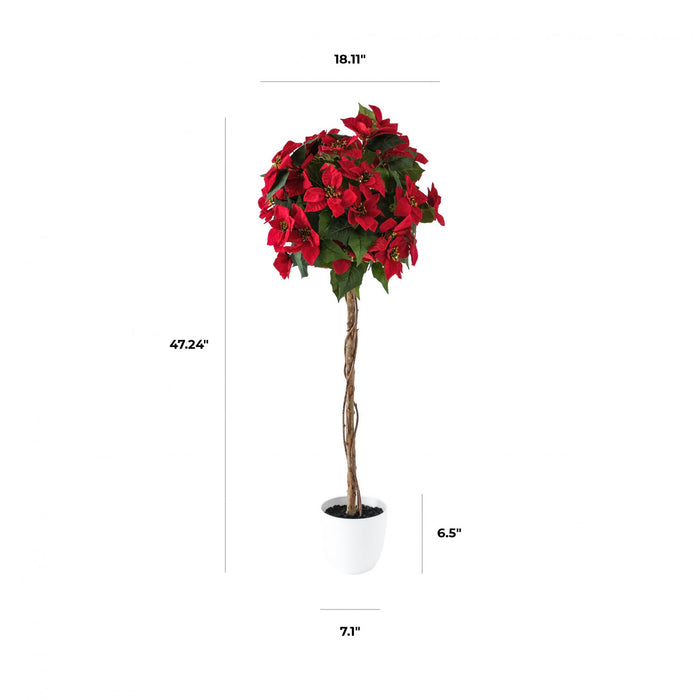 Arbre poinsettia rouge de 47 po