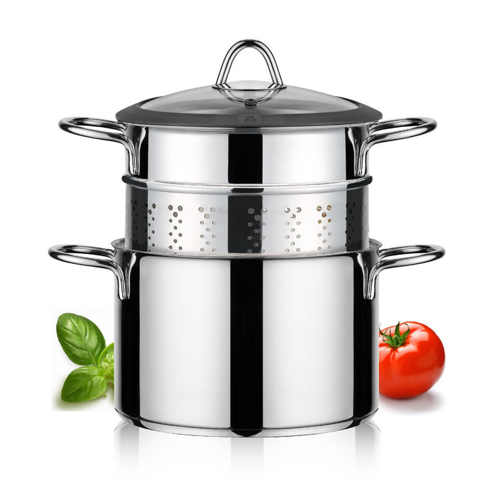 Arimi Milano Batterie De Cuisine Italienne 7 Pieces En Acier Inoxydable