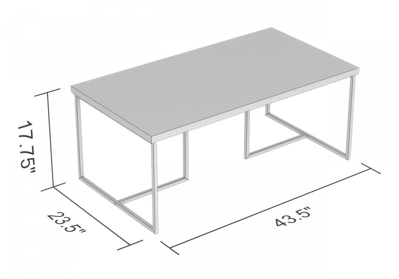 Table à café de 43 po - marbre avec métal doré