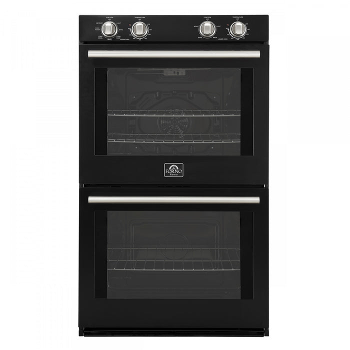 Four double mural electrique Vomero 30 pouces en noir, four a convection de 5 pi³ - FBOEL1324-30BLK