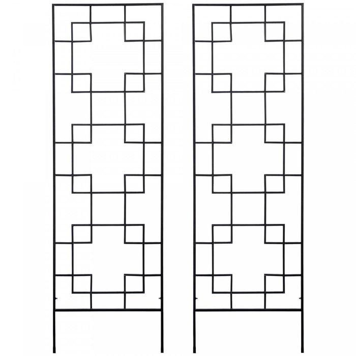 Outsunny Lot De 2 Treillis De Jardin 72\" Pour Roses, Vigne, Clematite