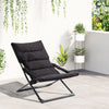 Chaise Longue Pliante Outsunny, Chaise De Camping De Plage, Noire