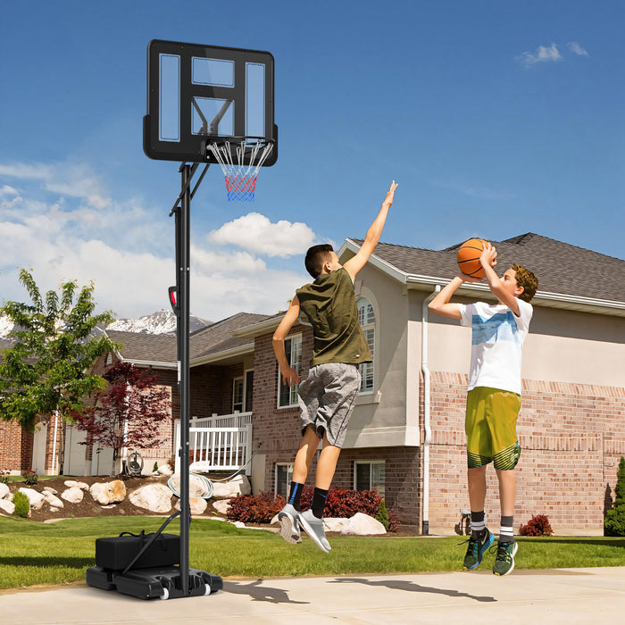 Soozier Panier De Basket-ball Portable De 7,7 A 10', Panneau Arriere De 43\"