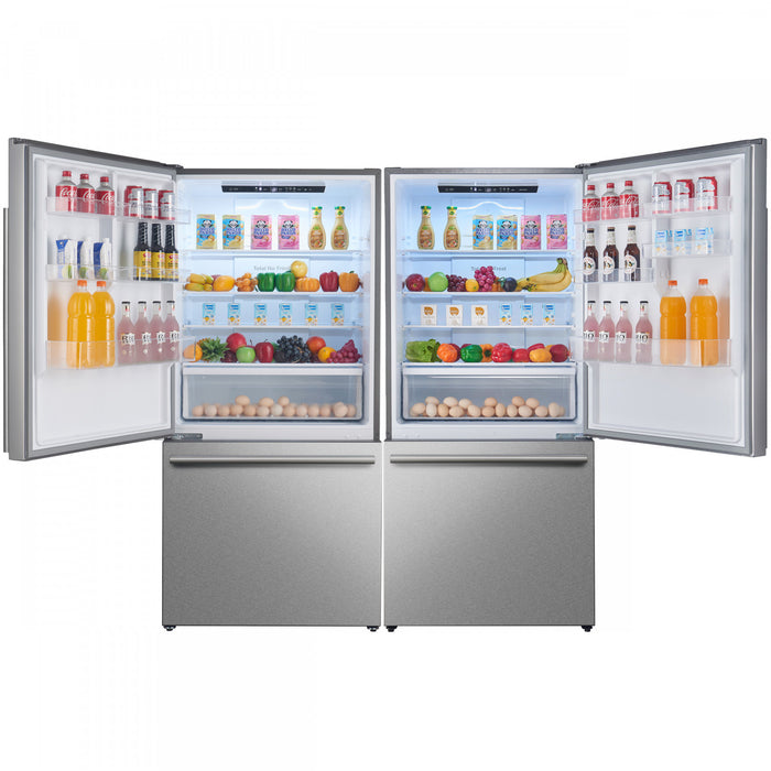 Refrigerateur cote a cote Forno Milano de 60 po, acier inoxydable, 34,4 pi³ - FFFFD1787-60S