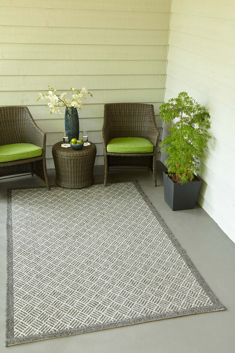 Tapis Contemporain Eve 6'7\" x 9'6\" en Gris