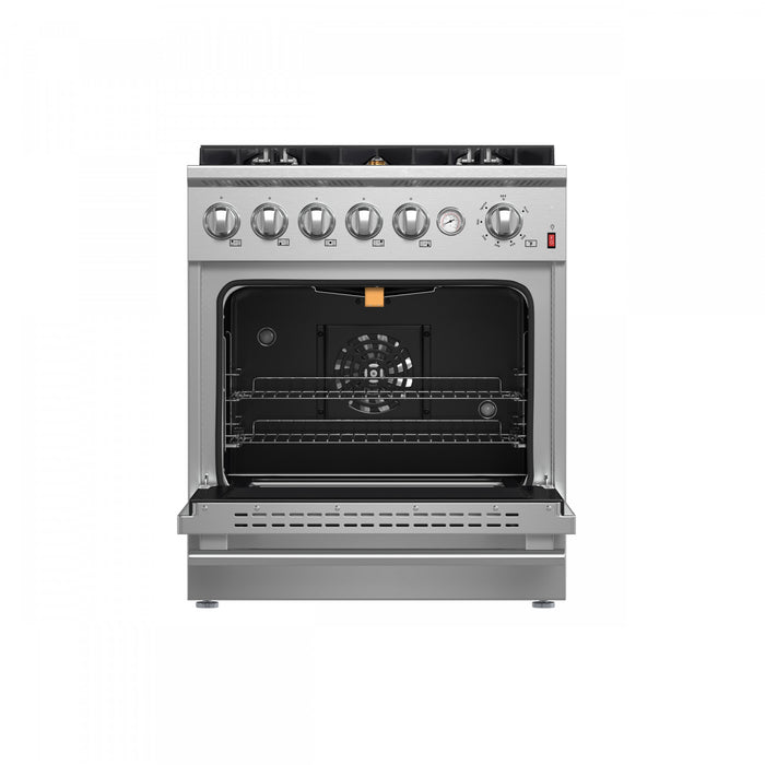 Cuisiniere a gaz Giovanni 30 pouces en acier inoxydable, 4,32 pi³ – FFSGS6274-30