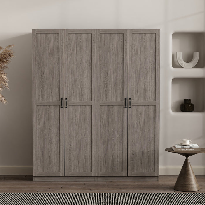 Armoire de rangement Cornelia Modern 30\" en gris (7 etageres) - Lot de 2