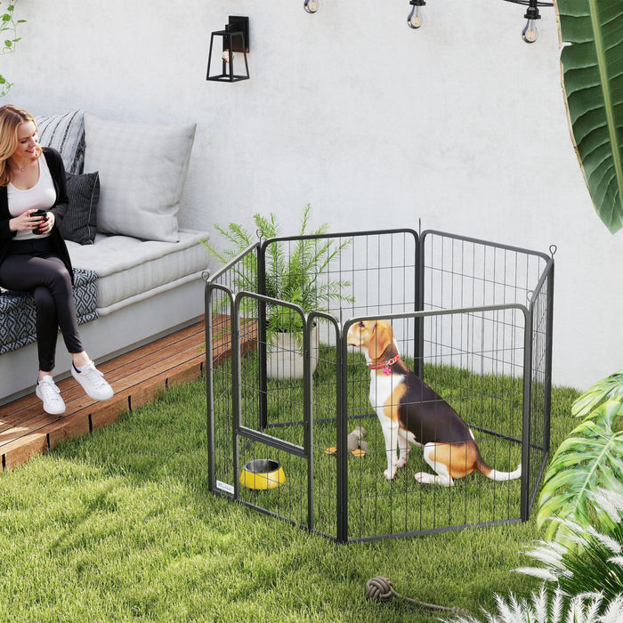 Parc pour chien a 6 panneaux, 31.5\"H, pour moyens chiens