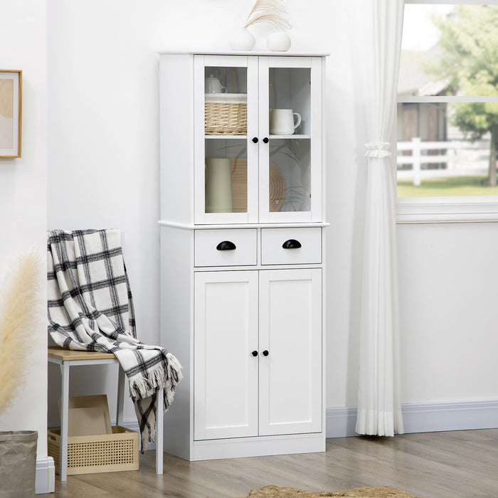 HOMCOM Armoire de rangement garde-manger de cuisine 61 \" avec etageres