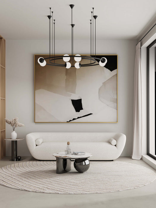 Ensemble moderne et glamour Laurel de 2 tables : table basse et table d’appoint, coloris noir