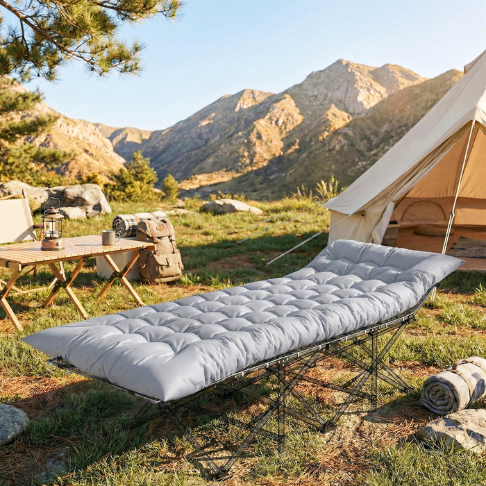 Tapis de Couchage Outsunny, Matelas de Camping avec Sangles Elastiques