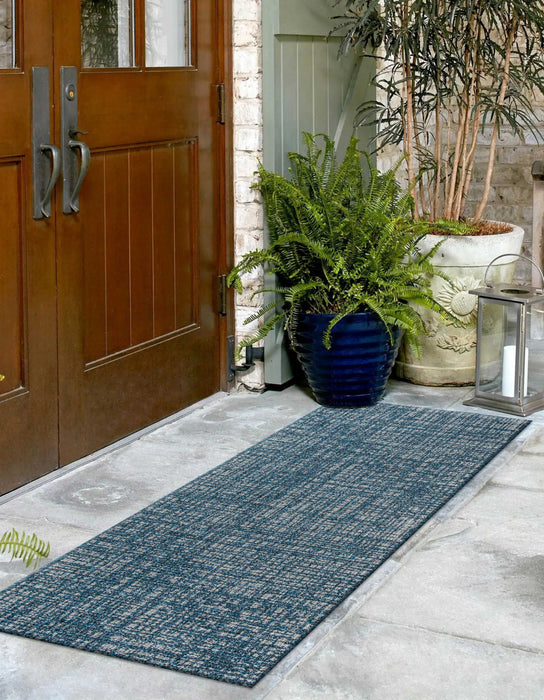 Tapis Contemporain Nayah 2'0\" x 10'0\" en Bleu