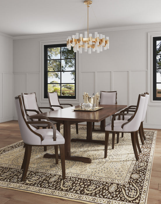 Ensemble de 6 chaises de salle a manger Grand Traditionnel en gris clair