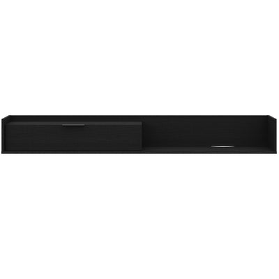 Nordika Slim 72" Wall-Mounted TV Stand with Storage Cabinet - Black | Meuble pour téléviseur mural mince Nordika de 72 po avec armoire de rangement - noir