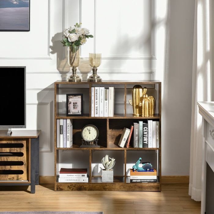 HOMCOM Etagere de Rangement 3 Niveaux Bibliotheque Salon Bureau