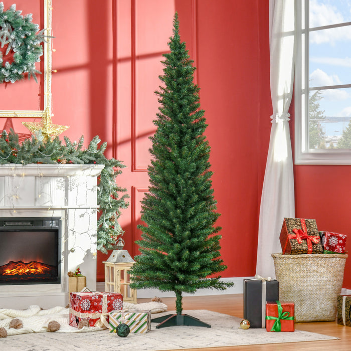 Homcom Arbre De Noel Artificiel En Forme De Crayon De 6 Pieds Avec 390 Branches