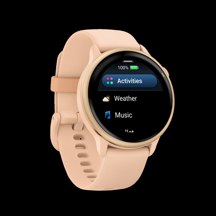 Montre intelligente Garmin Vivoactive 6 Pink Dawn - Suivi de style de vie, rapport matinal, suivi de meditation, sante des femmes, messagerie sur le poignet