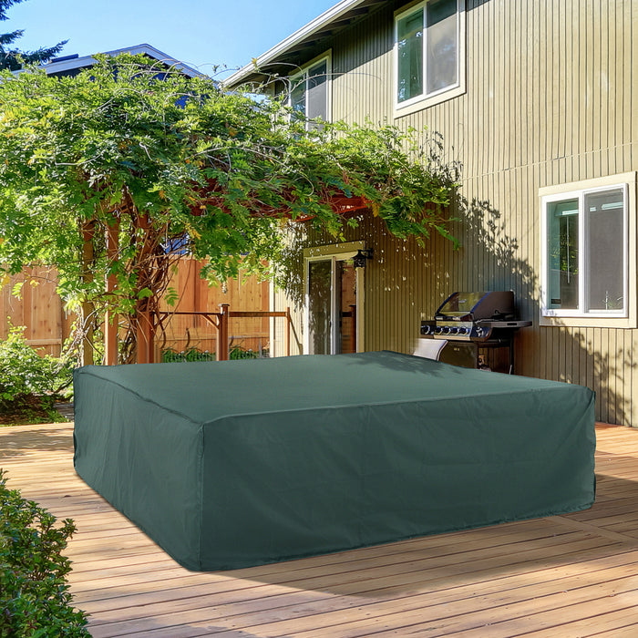 Outsunny Grande Housse Pour Salon De Jardin, Housse De Terrasse, Vert
